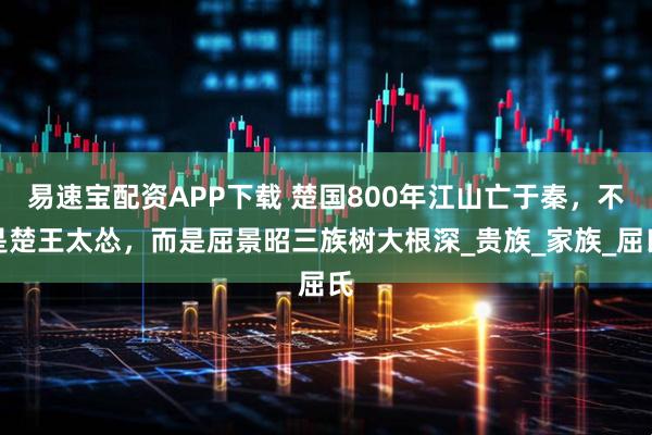 易速宝配资APP下载 楚国800年江山亡于秦，不是楚王太怂，而是屈景昭三族树大根深_贵族_家族_屈氏