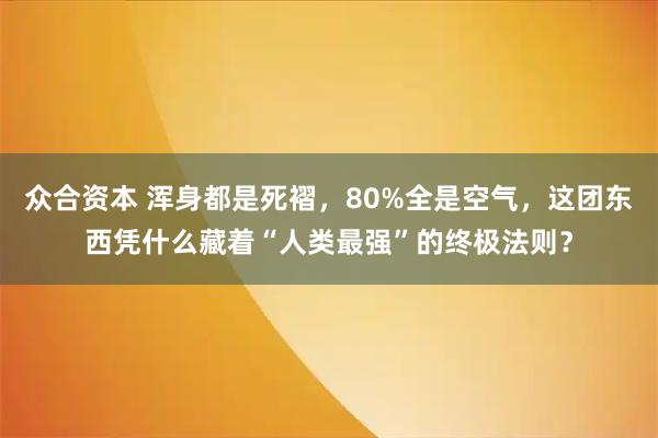 众合资本 浑身都是死褶，80%全是空气，这团东西凭什么藏着“人类最强”的终极法则？